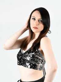 Image 5 of Sequin Halter Crop Top 