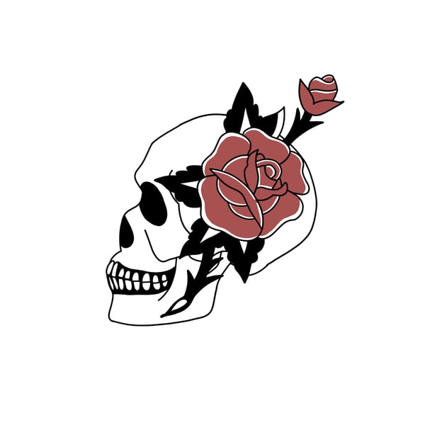 Image of Skull post card 