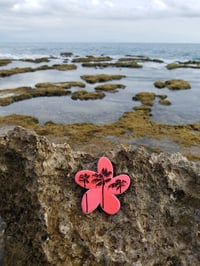 Image 3 of New Fluorescent pink Hawaiian palm tree plumeria v1