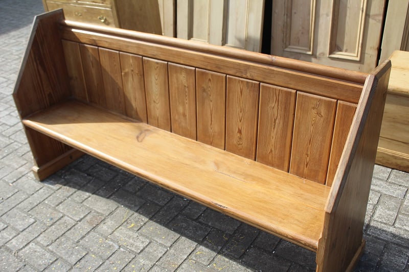 Image of VICTORIAN PITCH PINE PEW