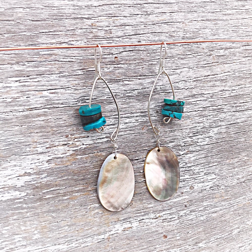Image of Fish Lure Inspired Turquoise and Abalone
