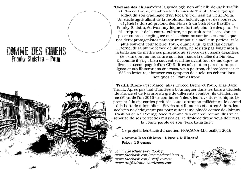 Franky Sinistra & Poup "Comme des Chiens" Livre + CD