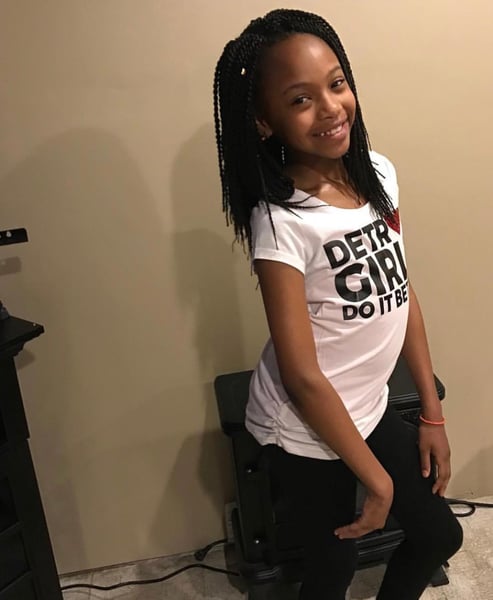 Image of Little girls Detroit heart shirt