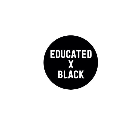 Image of Educated x Black Soft Enamel Pin Seconds *PLEASE READ DESCRIPTION*