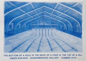 Image of Risograph art print - The Bottom of a Hole is the Back of a Cave is the Top of a Hill - Poster 1