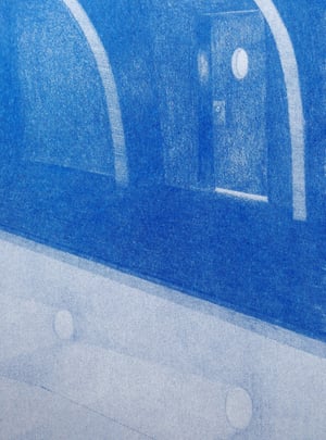 Image of Risograph art print - The Bottom of a Hole is the Back of a Cave is the Top of a Hill - Poster 1