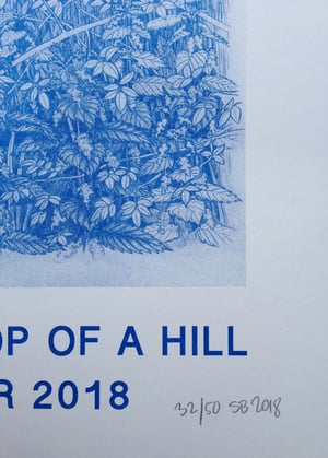 Image of Risograph art print - The Bottom of a Hole is the Back of a Cave is the Top of a Hill - Poster 2