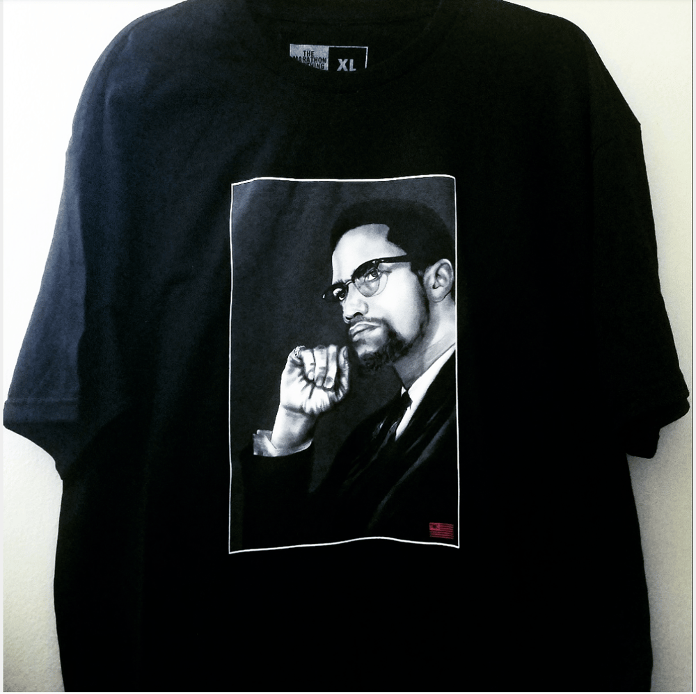 Image of Marathon Clothing By Any Means Malcolm X Shirt - XL