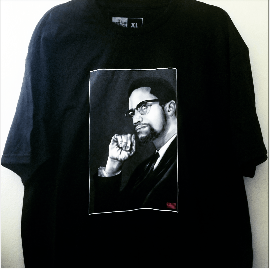 Marathon Clothing By Any Means Malcolm X Shirt Xl Tres Stacks