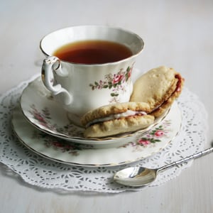 Image of Coconut Raspberry Sandwich Cookies - ONE DOZEN