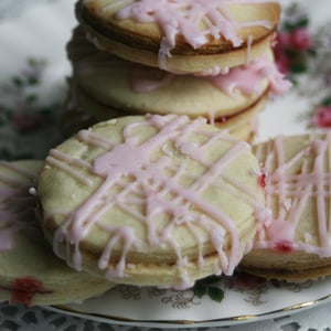 Image of Raspberry Dream Sandwich Cookies - ONE DOZEN