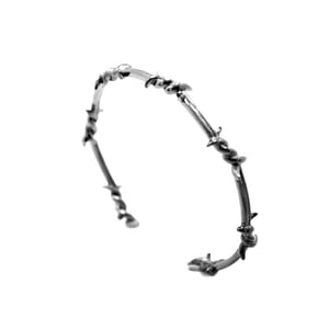 Image of No Trespassing Barbed Wire Gunmetal Bangle