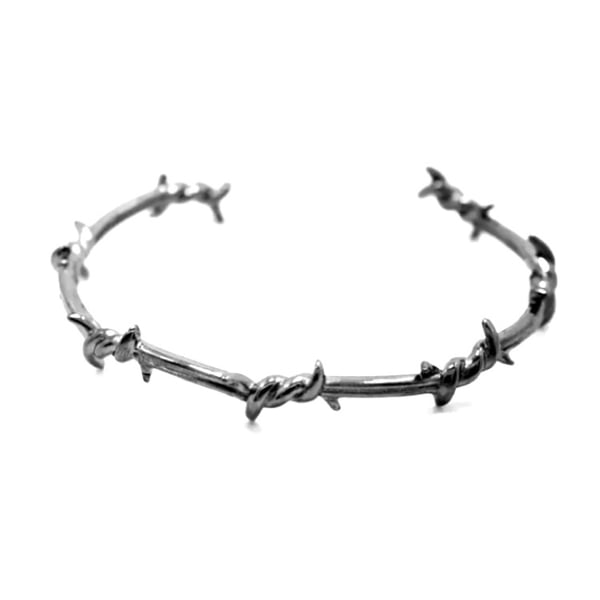Image of No Trespassing Barbed Wire Gunmetal Bangle