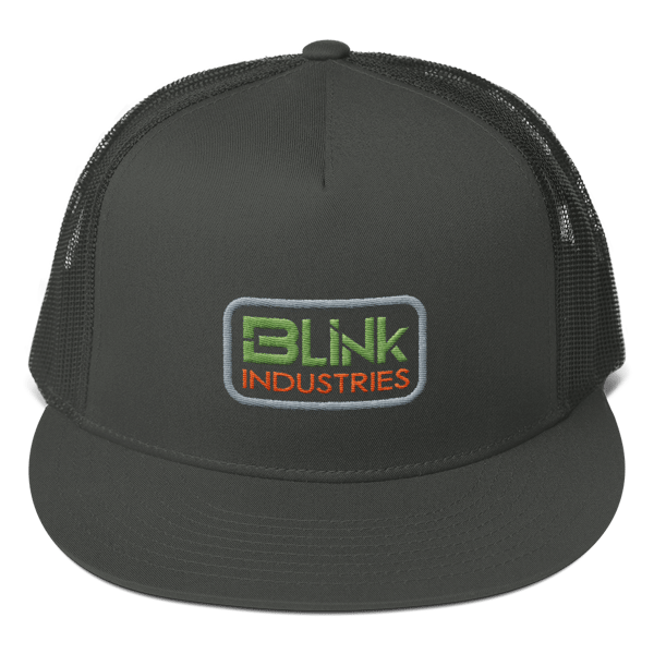 Image of Embroidered Mesh Hat Snap Back green logo