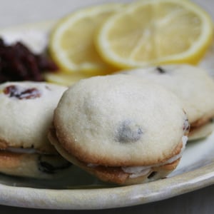 Image of Cranberry Lemon Sandwich Cookies - ONE DOZEN