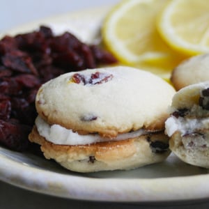 Image of Cranberry Lemon Sandwich Cookies - ONE DOZEN