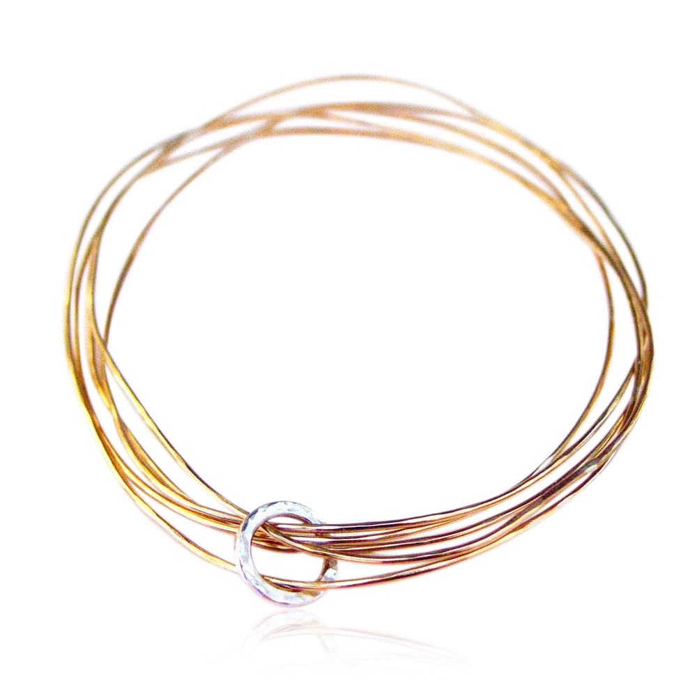 Image of gold-fill-crinkle-bangles