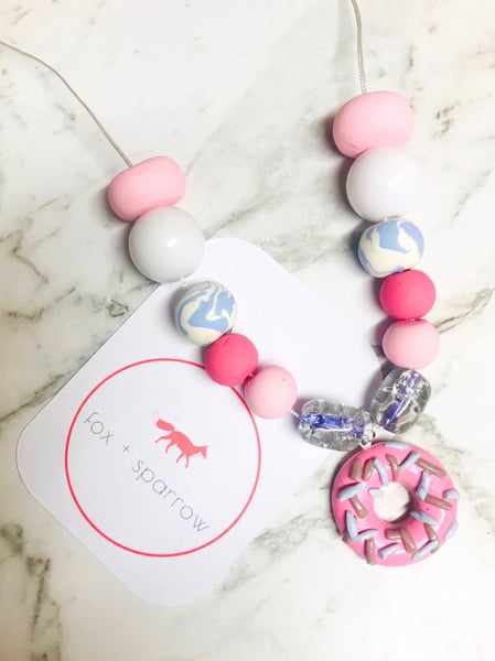 Image of Donut clay necklace