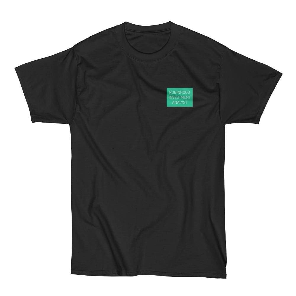 Image of robinhood investment analyst tee (black)