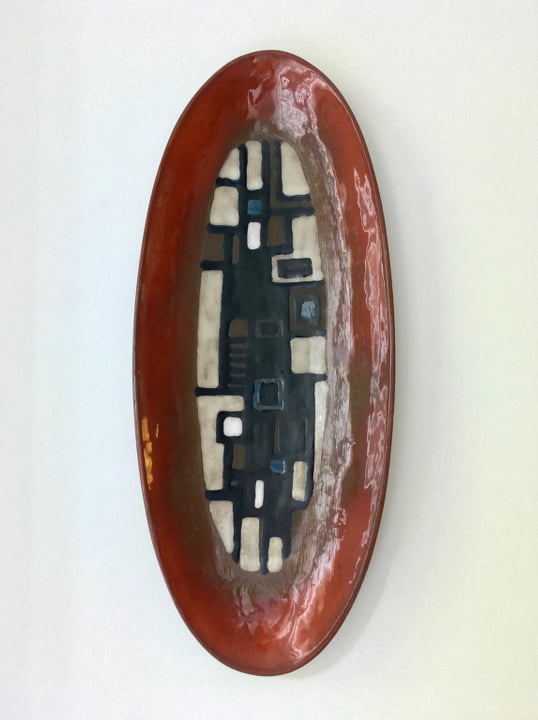 Image of Ceramic Plate by Oswald Tieberghien, 1960s