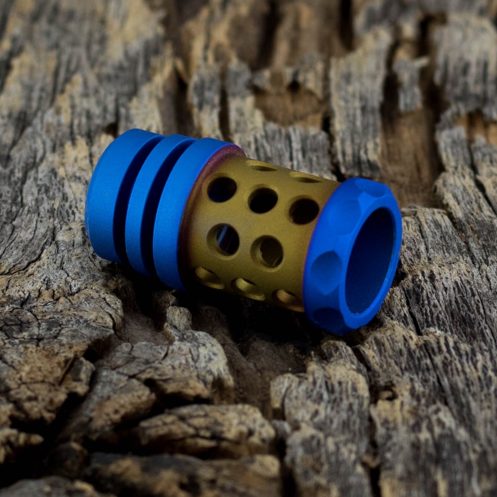 Image of Barrel Muzzle Brake Bead - Bronze & Blue