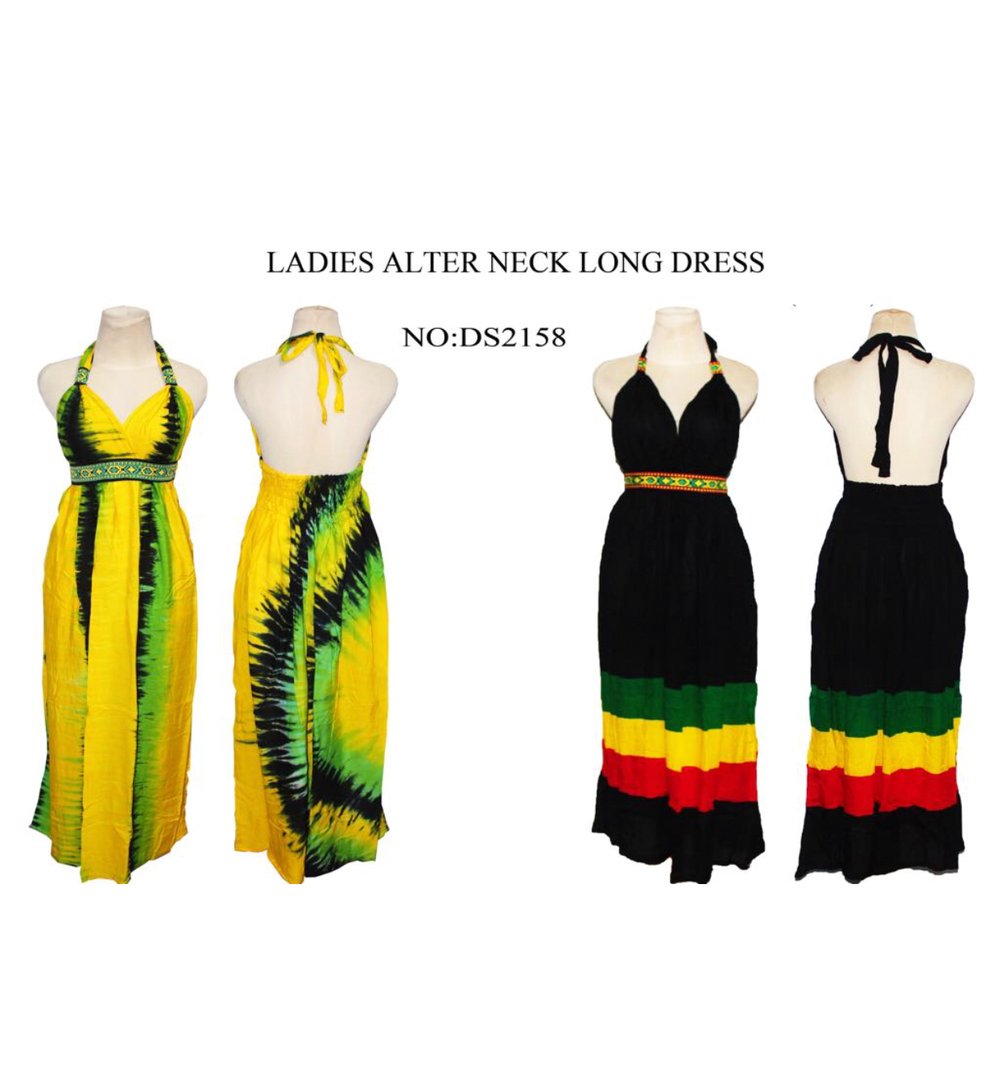 Jamaican and Rasta halter dress