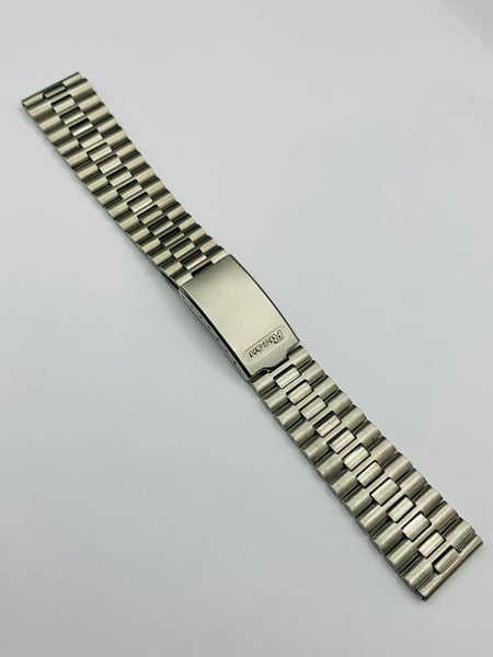 Image of Vintage 1970's heavy duty Ricoh stainless steel watch strap,New Old Stock,mint,18mm