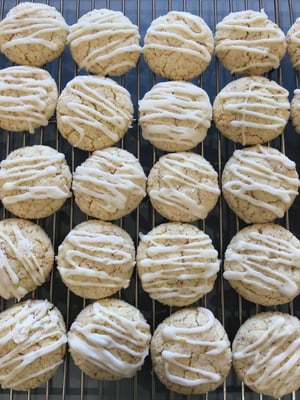 Image of Toasted Coconut and Lime Cookies with a Lime Drizzle  -TWO DOZEN