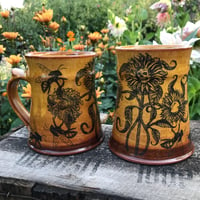 Image 1 of Honey bloom ceramic tankard Pre ORDER