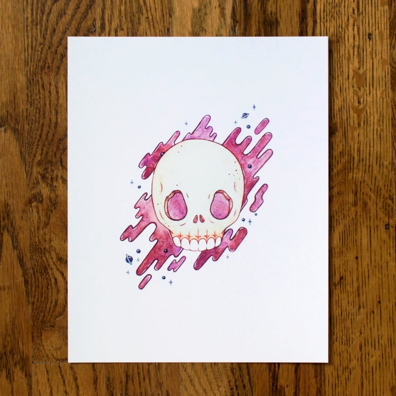 Image of Skull, Night - 8x10" Giclee Art Print