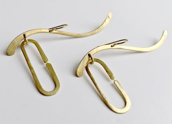 Image of Link & Phase Earrings, from the "Fluid Dynamics Apply to Human Behavior More than You Think" series