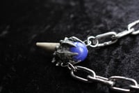 Image 2 of Dead Good royal blue Marble and deer antler necklace