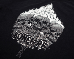 Image of BONEFIRE "MURDERAPOLIS" B/W COVER SHIRT! ALMOST SOLD OUT!