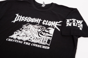 Image of DISSIDENT CLONE "CREATING THE CONSUMED" BLACK SHIRT