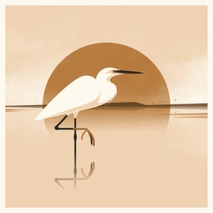 Image of Silky Heron Artprint