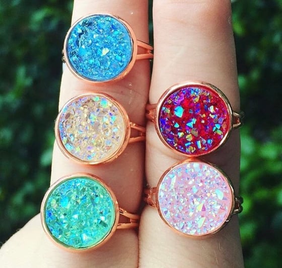 Image of Druzy ring $7 sale regular $15!