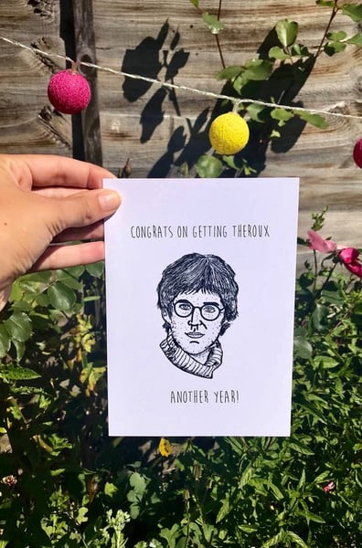 Image of Louis Theroux Novelty Card 
