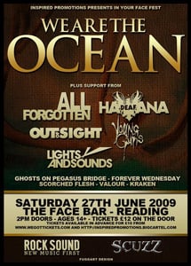 Image of We Are The Ocean. Saturday 27th June. Club Night