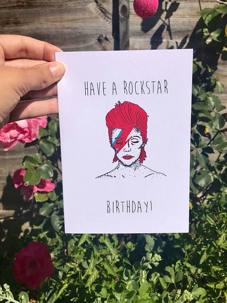 Image of David Bowie Birthday Card
