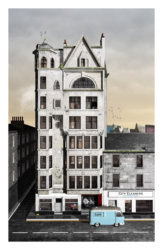 Image of The Lion Chambers Glasgow Print