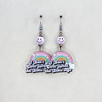 Image 2 of 'I Don't Care' Earrings