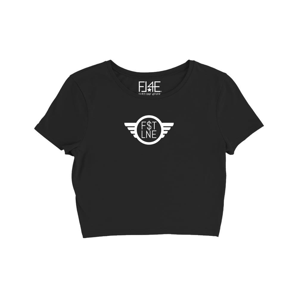 Image of F$TLNE WINGS Crop Top (Black)