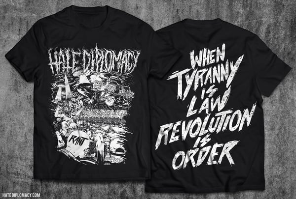 Image of Hate Diplomacy - "RANT" Album T-Shirt