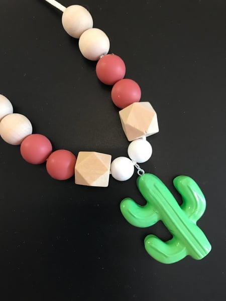 Image of Cactus clay necklace