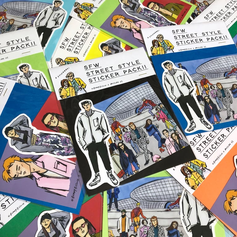 5 K-FASHION STICKER SET - BUNNY BISSOUX x MUTZINE Image 2