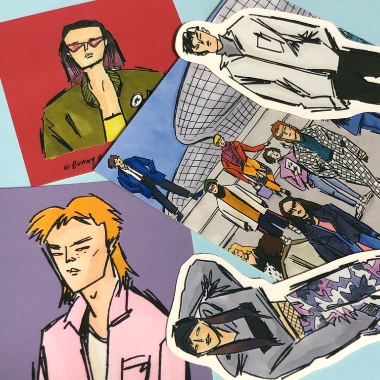 5 K-FASHION STICKER SET - BUNNY BISSOUX x MUTZINE