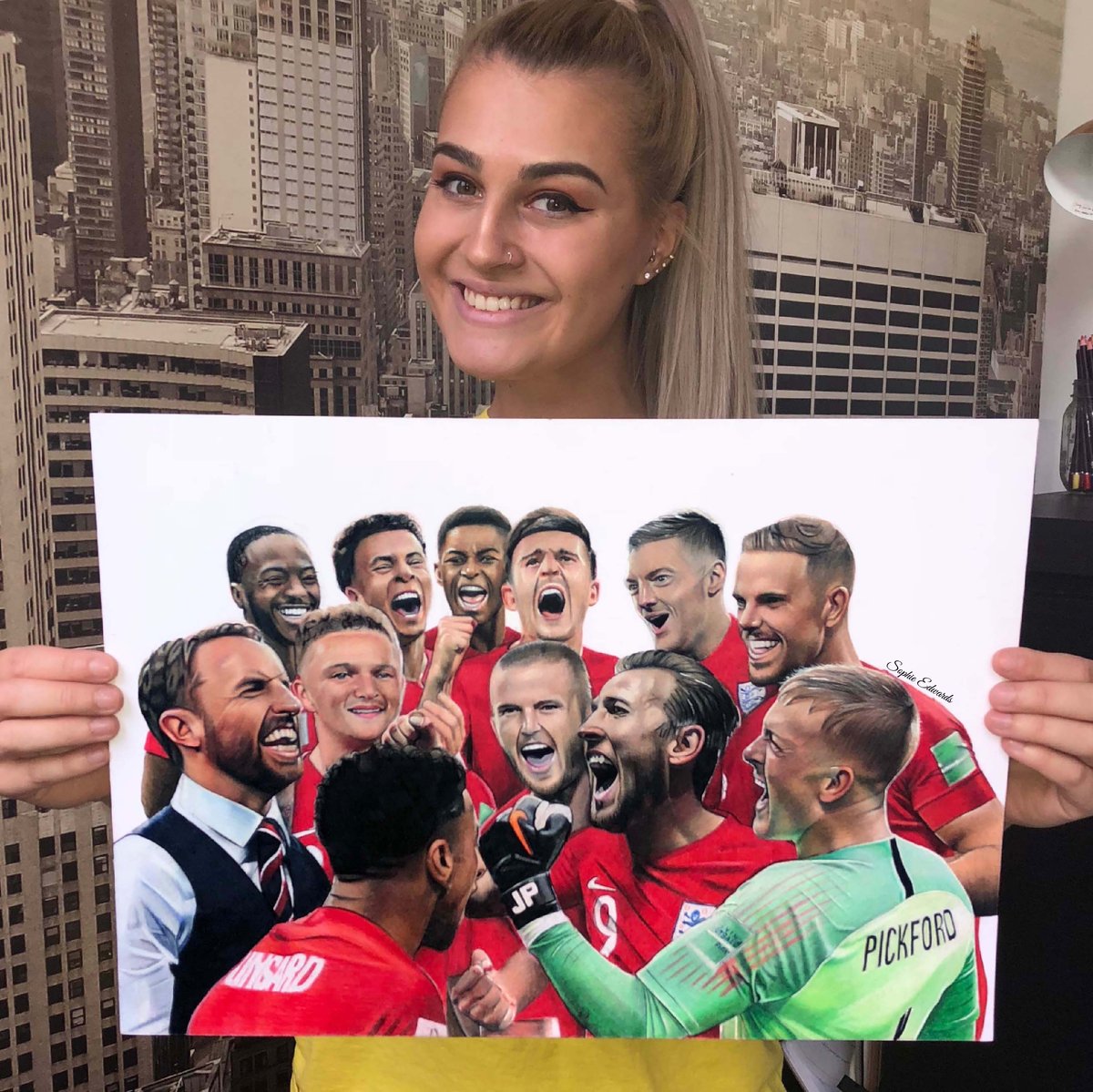 Image of England Team Print 2018