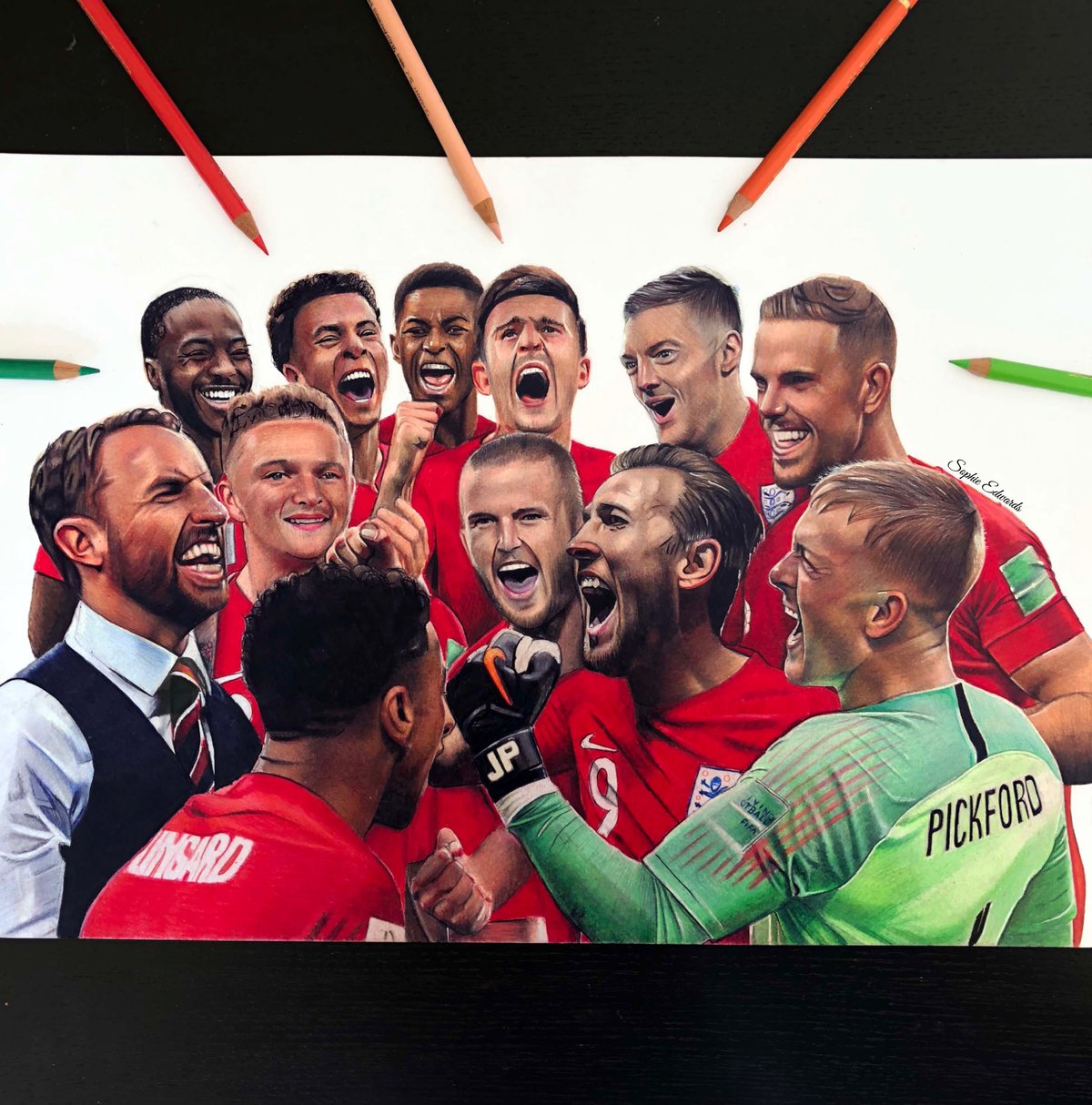 Image of England Team Print 2018