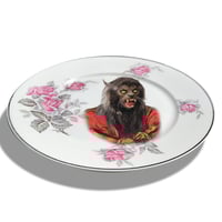 Image 2 of Lord Wolf - Vintage French Porcelain Plate - Limoges #0611