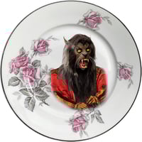 Image 1 of Lord Wolf - Vintage French Porcelain Plate - Limoges #0611